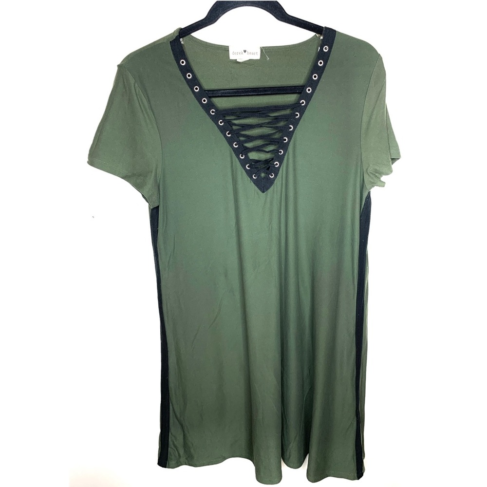 DEREK HEART GREEN DRESS LARGE